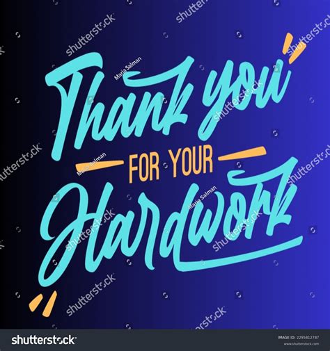 Thank You Labours Your Hard Work Stock Illustration 2295812787