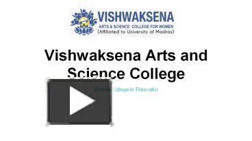 PPT Vishwaksena Arts And Science College For Women PowerPoint