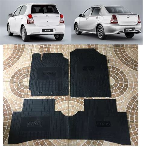 Jogo Tapete Borracha Personalizado Etios Hatch Sedan