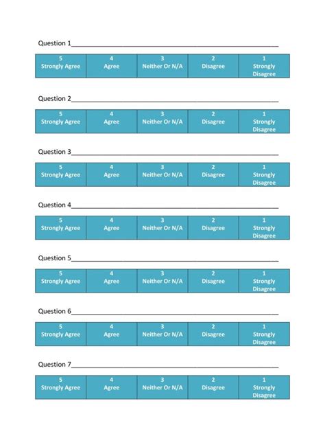 27 Free Likert Scale Templates And Examples [word Excel Ppt]