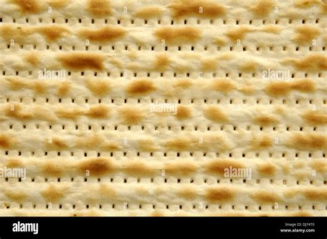 Traditional Jewish Matzo Matzoh Matzah Or Matza Unleavened Bread Served For Passover Stock