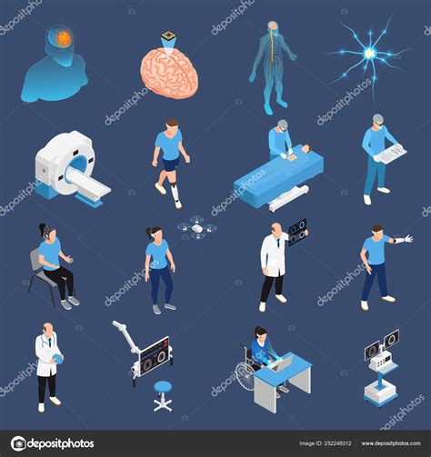 Neurology Icons Set Stock Vector By Macrovector 252248312