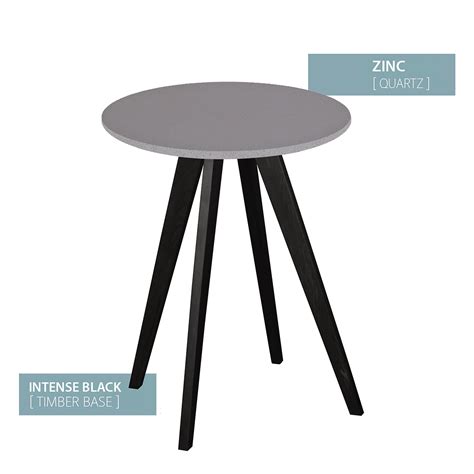 Cafe Table Black Base Zinc Ams Surfaces