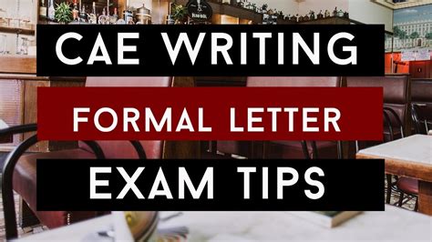 How To Write A Formal Letter For Cae Youtube