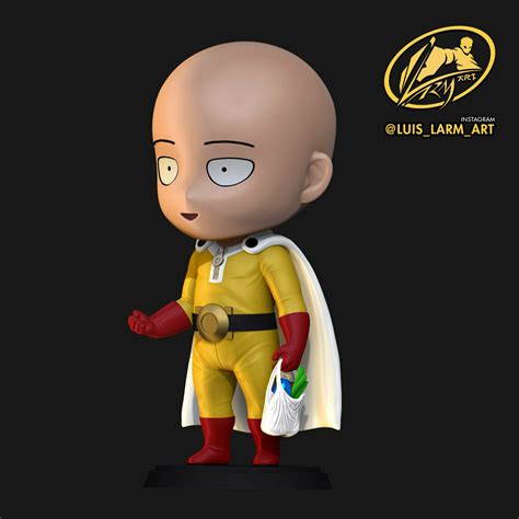 3d File Saitama Chibi One Punch Man 👊 ・model To Download And 3d Print・cults