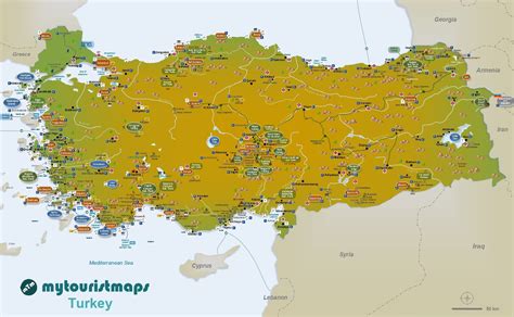 Mytouristmaps Interactive Travel And Tourist Map Of Turkey