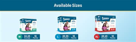 ELDURO Adult Diapers XL Size 96 165cm 38 65 Pant Style Adult