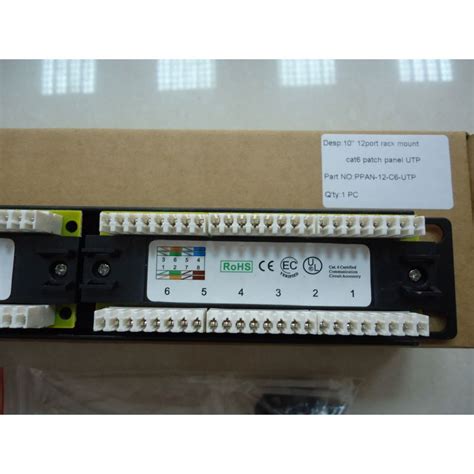 12 Port Patch Panel 10 Rack Mount Utp Cat 6 Dynamode Ppan 12 C6 Utp 12 Port Patch Panel 10