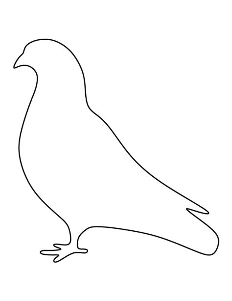 Printable Pigeon Template