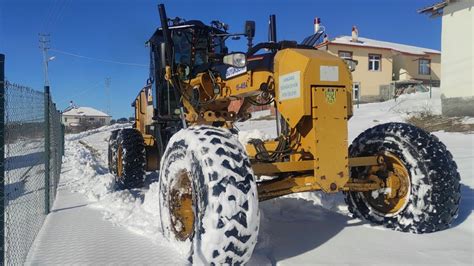 snow plow GRADER KARLA MÜCADELE ÇALIŞMASI PART 1 CAT GREYDER 140M