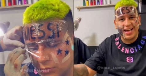 El drama del influencer que se tatuó Messi en la frente