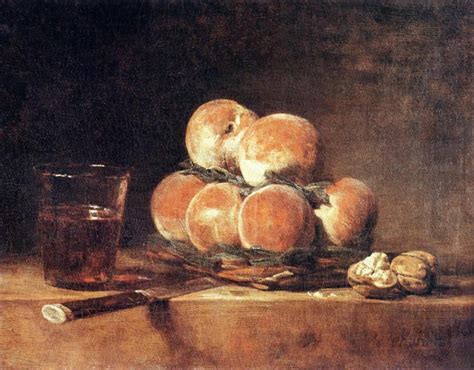 Basket Of Peaches Jean Sim On Chardin Peach Paint Popular