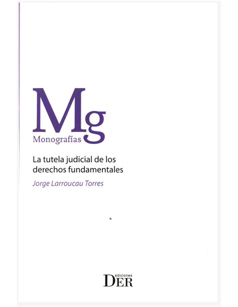 La Tutela Judicial De Los Derechos Fundamentales Librerocl