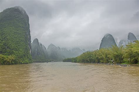 Passing Xingpingzhen Fishing Village on the Li River Editorial Stock ...