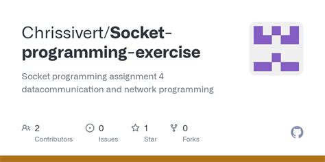 GitHub Chrissivert Socket Programming Exercise Socket Programming