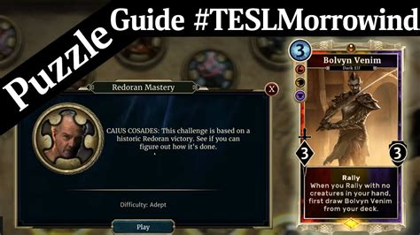 Puzzle Guide Redoran Mastery House Of Morrowind The Elder Scrolls