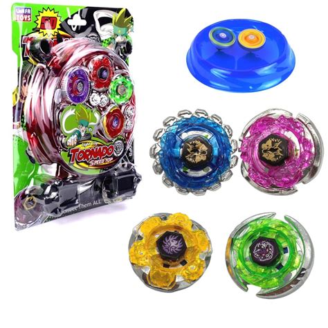 Beyblade Metal Fusion 4 Blay Blade 2 Lançadores 1 Grip Shopee