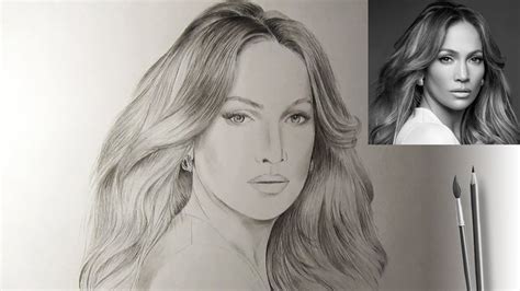 Jennifer Lopez Pencil Drawing I Vipin Kattakada I Youtube