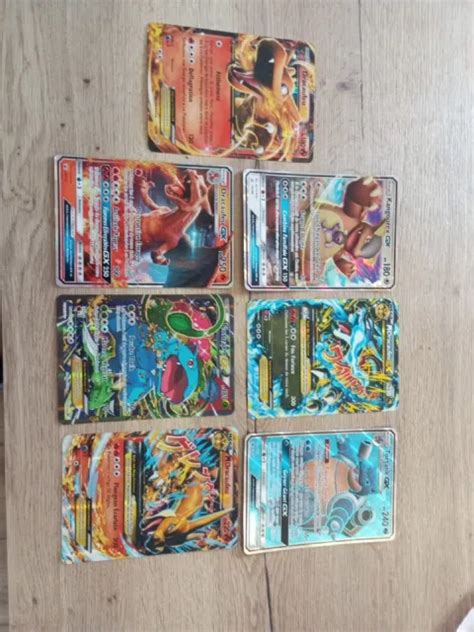 Lot De Cartes Pok Mon Jumbo Dracaufeu Ex Tortank Gx Kangourex Gx