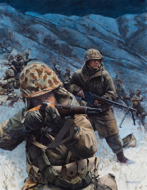 SNAFU!: FROZEN - Battle of the Chosin Reservoir, November, 1950 - painting by Ken Smith