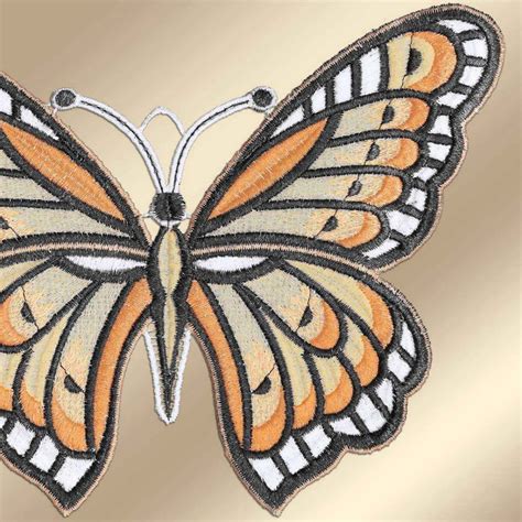 Fensterbild Schmetterling Fiona Orange Echte Plauener Spitze X Cm