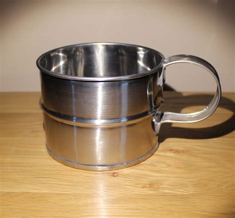 Reproduction Ridged Tin Mug Civil War Sutler