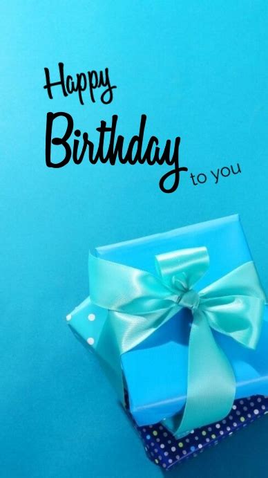 Blue Background Happy Birthday Greeting Template Postermywall