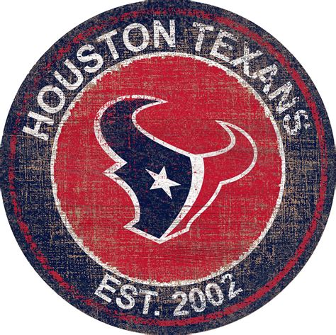 Houston Texans Heritage Logo 24 Round Wall Art Round Wall Art Art