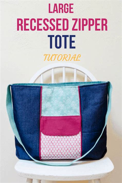 Tote Bag Pattern With Zipper In Just 7 Steps · Vickymyerscreations