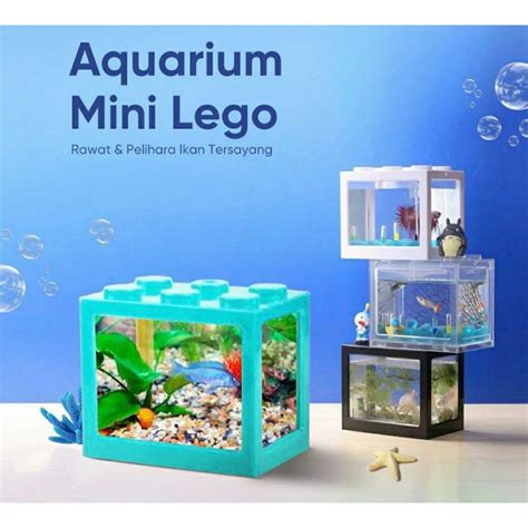 Jual Aquarium Mini Lego Ikan Cupang Aquarium Mini Ikan Hias Shopee