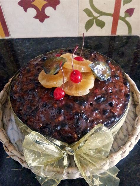 Delicioso Equilíbrio Bolo de Natal frutas secas e nozes