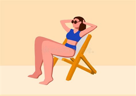 Woman Sunbathes Stock Illustrations 289 Woman Sunbathes Stock