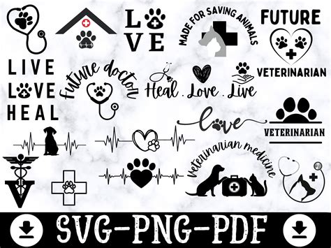 Veterinarian Svg Bundle Veterinarian For Cricut Cut File Silhouette