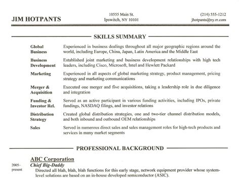 13 Skills Summary For Resume Example That You Should Know