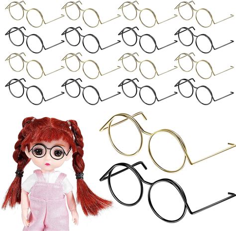 Toyvian 20pcs Mini Doll Glasses Metal Wire Glasses Miniature Crafts Glasses Frames