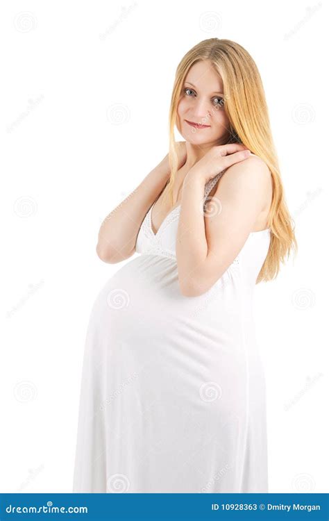 Pregnant Blonde Woman Stock Image Image Of Long Shaped