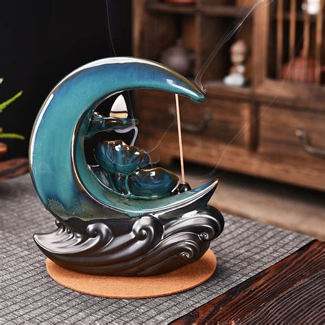 Moon Crescent Backflow Incense Burner Soulshyne Products