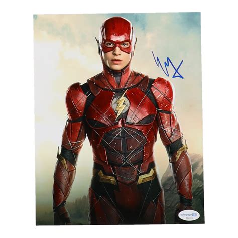 Ezra Miller Signed The Flash X Photo Acoa Pristine Auction