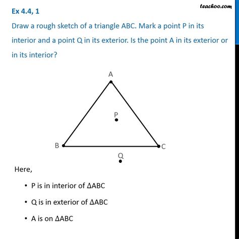 Question 1 Draw A Rough Sketch Of A Triangle Abc Mark A Point P