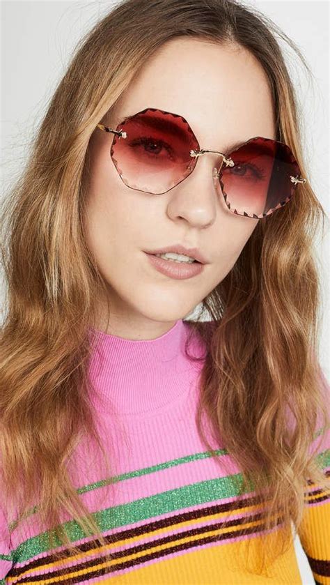 Chloé Rosie Scalloped Sunglasses Sunglasses Jimmy Choo Shopbop