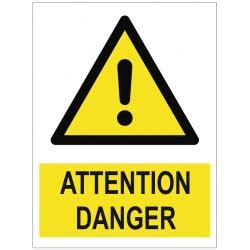 Panneau Attention Danger Pictogramme Sticker Communication