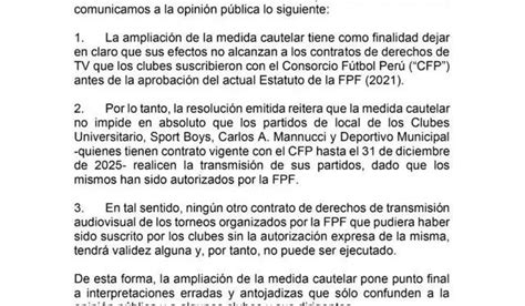 Liga 1 2023 Poder Judicial Modifica Medida Cautelar A Pedido De La FPF