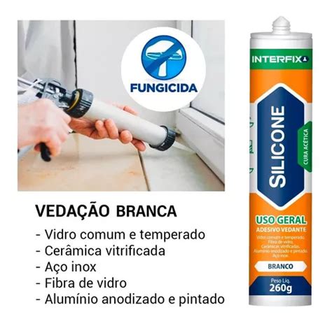 Selante Silicone Ac Tico G Branco Parafix Uso Geral