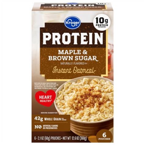 Kroger® Maple And Brown Sugar Protein Instant Oatmeal 6 Ct 2 1 Oz Kroger