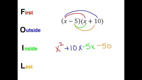 Binomial Multiplication Foil Youtube