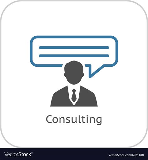 Consulting Icon Business Concept Flat Design Vector Image