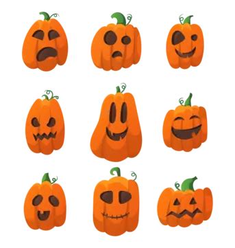 Collection Of Halloween Pumkin Illustrations Vector Pumkin Halloween