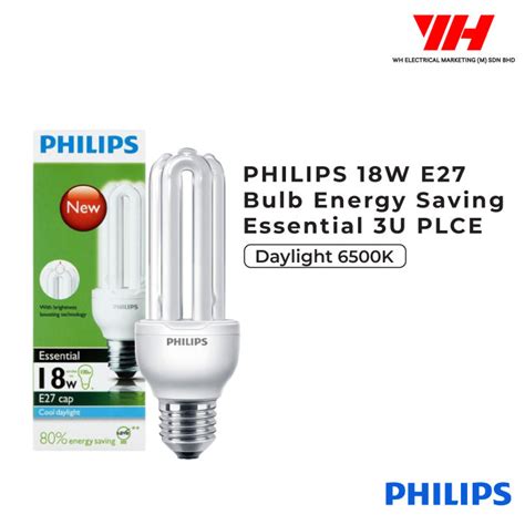 Philips W Bulb Energy Saving Essential U Plce Tube E Cool Daylight