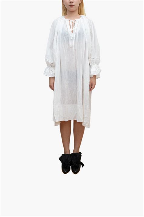 Le French Puff Sleeve Linen One Piece Verticelondonfrom1993