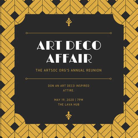 Customize 191+ Art Deco Invitation templates online - Canva